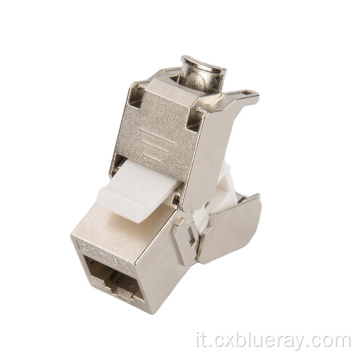 STP FTP in lega di zinco modulare schermata Toolless Cat6A/CAT6 Keystone Jack